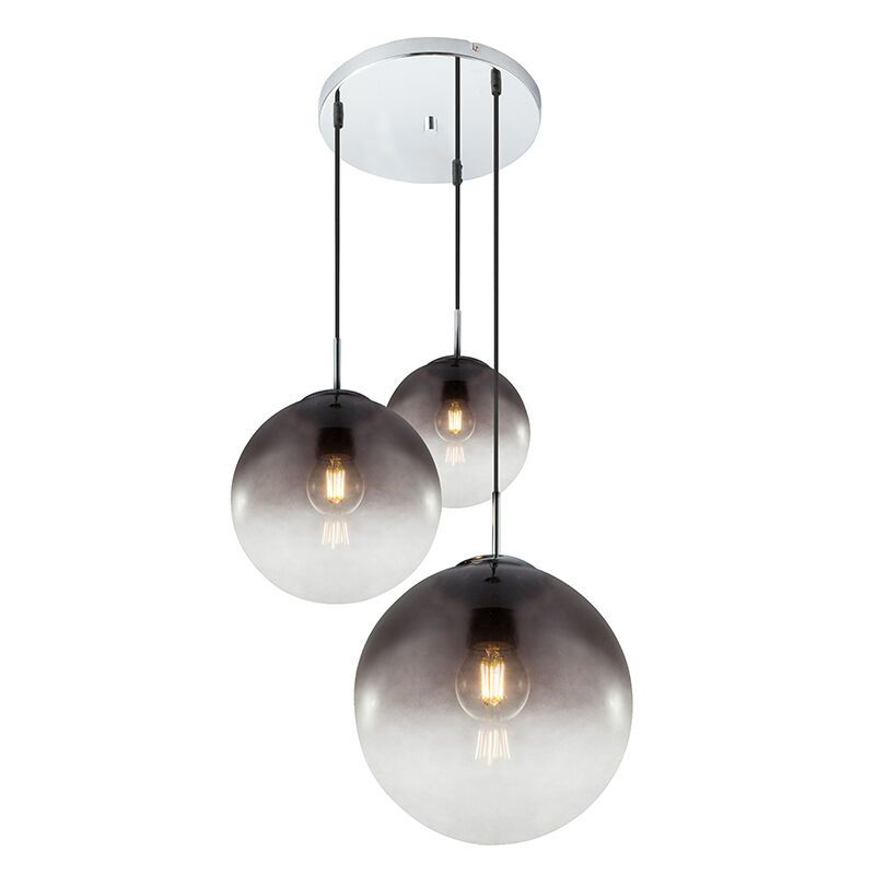 Krom design pendler lampe glas, Novia Krom design pendler lampe glas, Novia