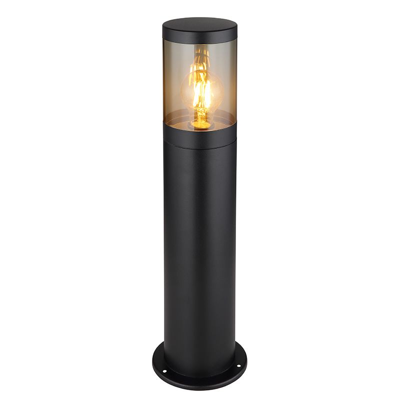 Sort modern udendørslampe rustfrit stål, Lambert, IP44