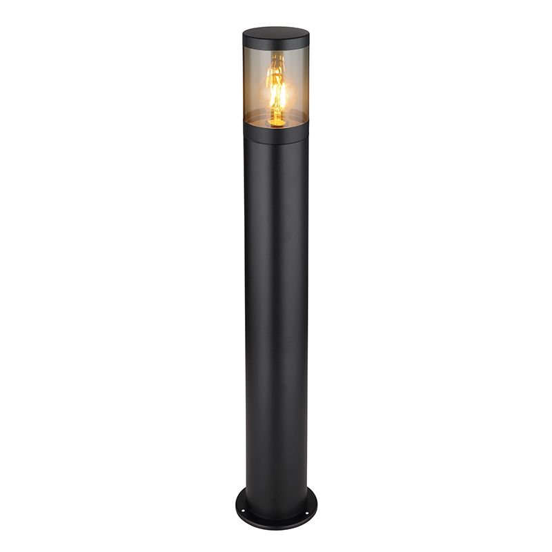 Sort modern udendørslampe rustfrit stål, Lambert, IP44