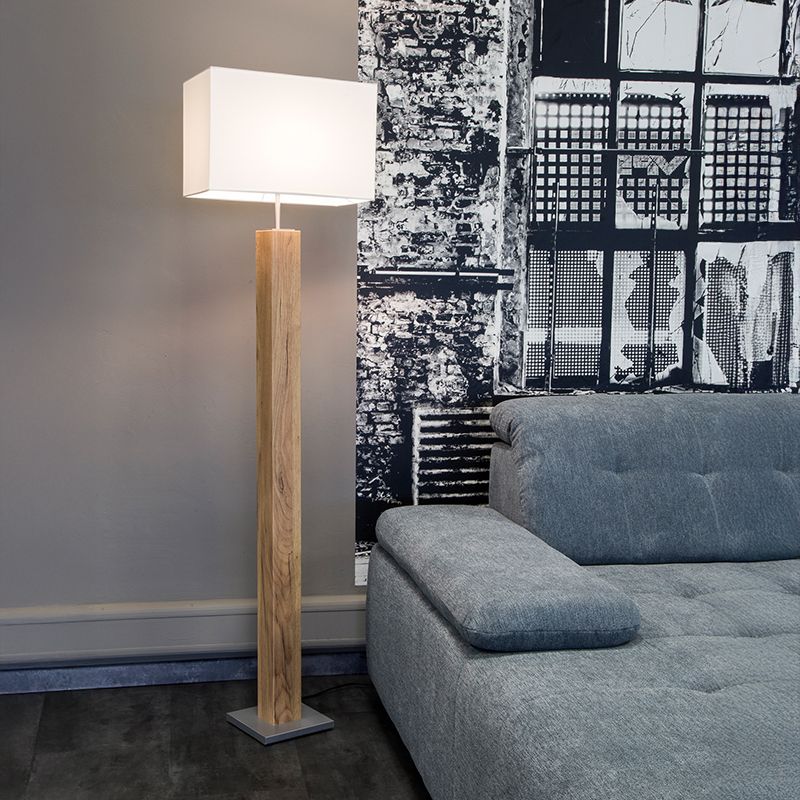 Rustik gulv lampe træ, Giomar
