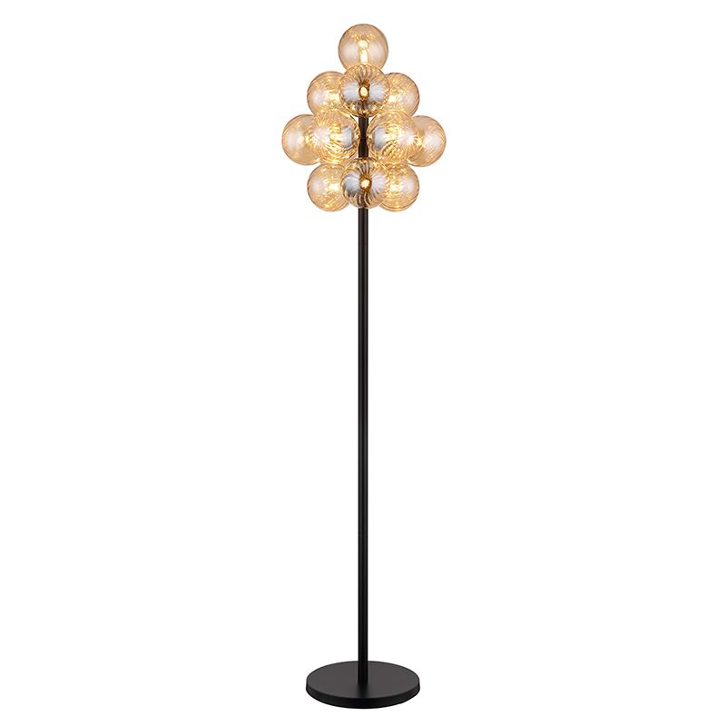 Rav retro gulv lampe glas, Ozan, med brytare Rav retro gulv lampe glas, Ozan, med brytare