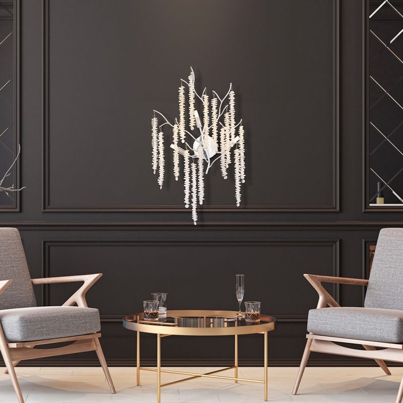 Krom design væglampe aluminium, Lanah