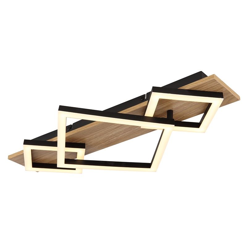 Sort design loftlampe metal, Beniamino, 24W, 3000K LED