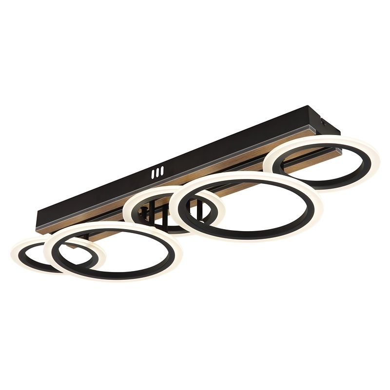 Sort design loftlampe metal, Benedicte, 34W, white switch LED