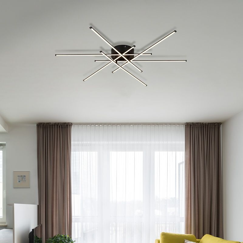 Sort design loftlampe aluminium, Leigh, 40W, 3000K LED