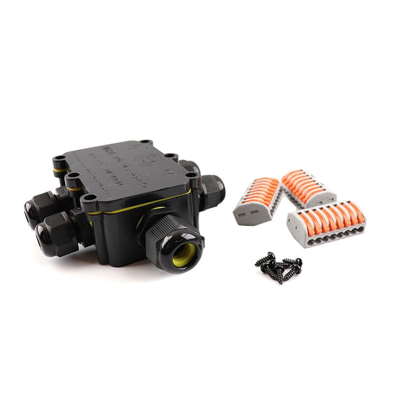 Vandtæt 6-vejs kabelkobling, med Wago stik indeni, IP68 Vandtæt 6-vejs kabelkobling, med Wago stik indeni, IP68