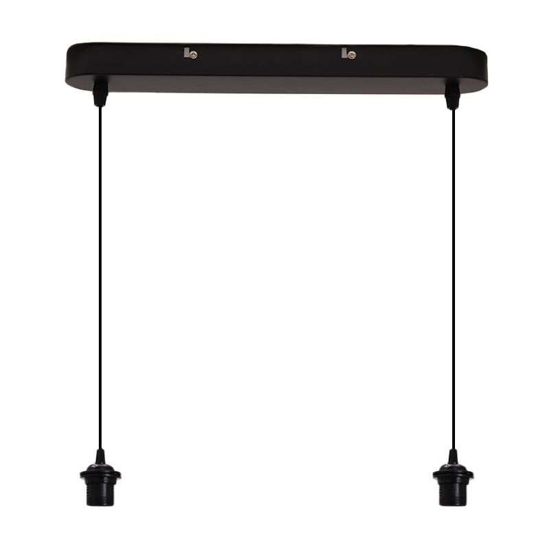 Aluminium pendler lampe uden skærm sort, Rika