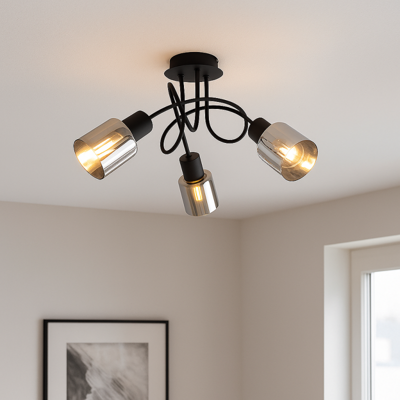 Design loftlampe sort, Crystal Design loftlampe sort, Crystal