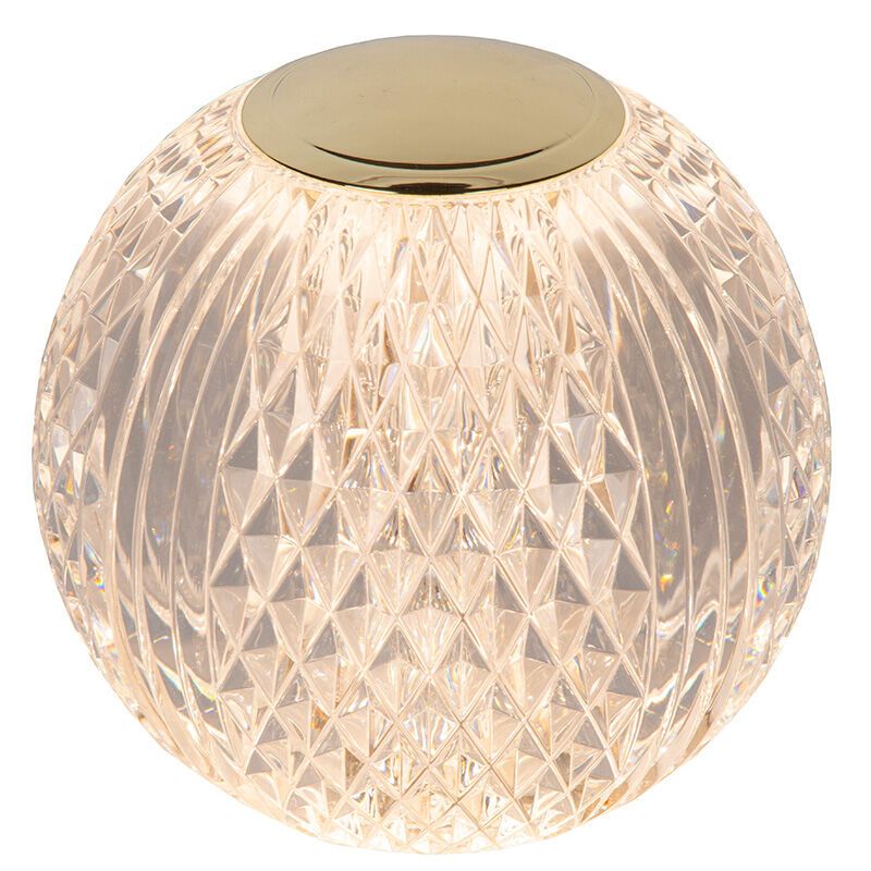 Gennemsigtig bordlampe modern, Cintra, 2W, 2700K LED, 3 trins lysdæmper