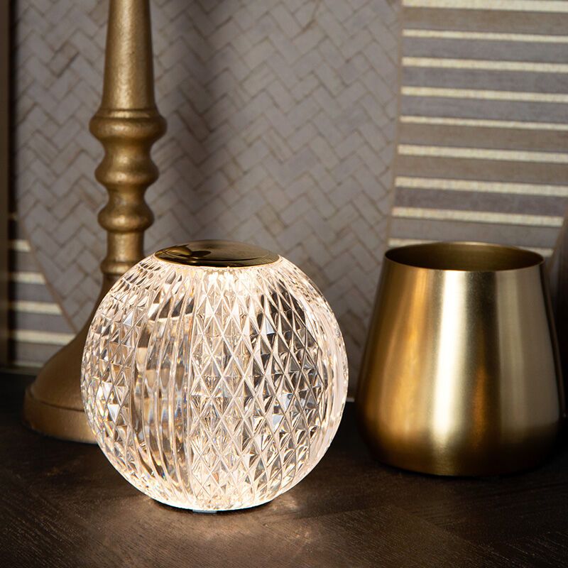 Gennemsigtig bordlampe modern, Cintra, 1,5W, 3000K LED, 3 trins lysdæmper Gennemsigtig bordlampe modern, Cintra, 1,5W, 3000K LED, 3 trins lysdæmper