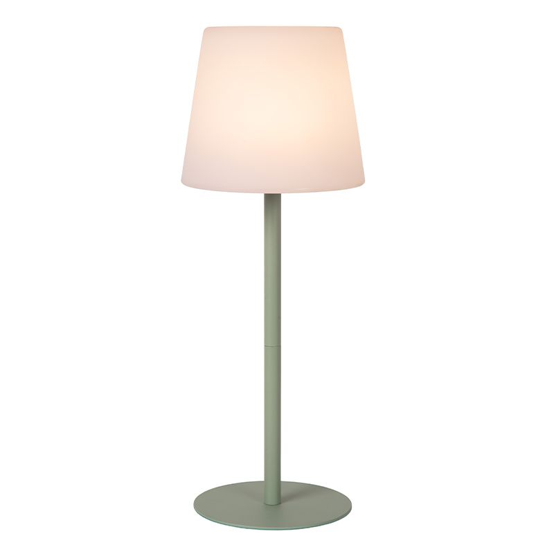 Grøn genopladelig udendørs bordlampe modern, Tyon, 2W, 2700K LED, IP65, med touch lysdæmper