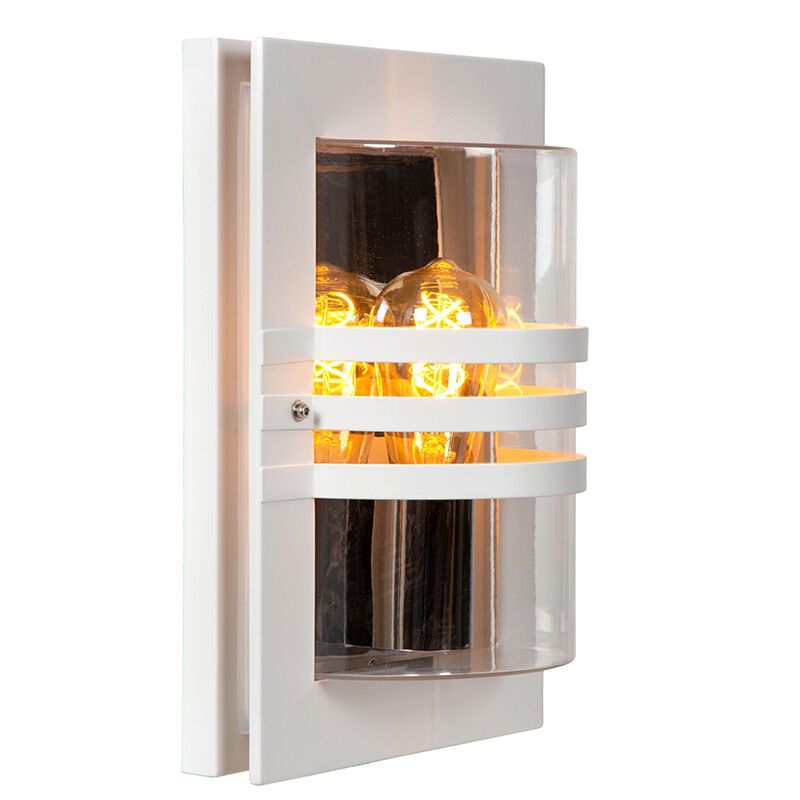 Hvid udendørslampe modern, Privas, IP44 Hvid udendørslampe modern, Privas, IP44