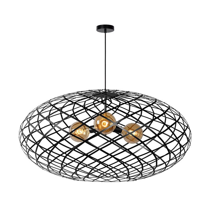 Sort pendler lampe modern, Wolfram