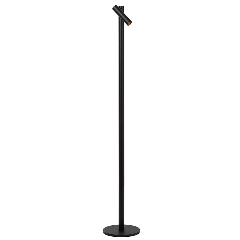Sort genopladelig gulvlampe modern, Antrim, 2,2W, 2700K LED, IP54, med touch lysdæmper
