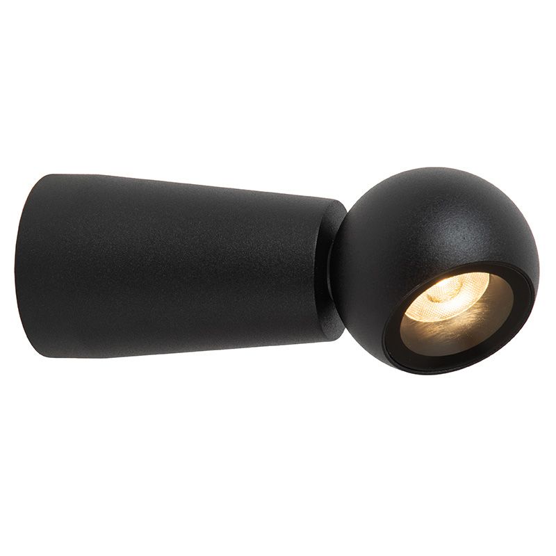 Sort udendørslampe modern, Ipsos, 5W, 2700K LED, IP54