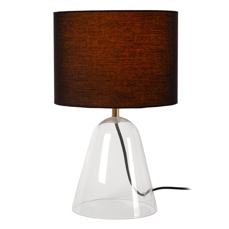 Sort bordlampe modern, Campana, med brytare