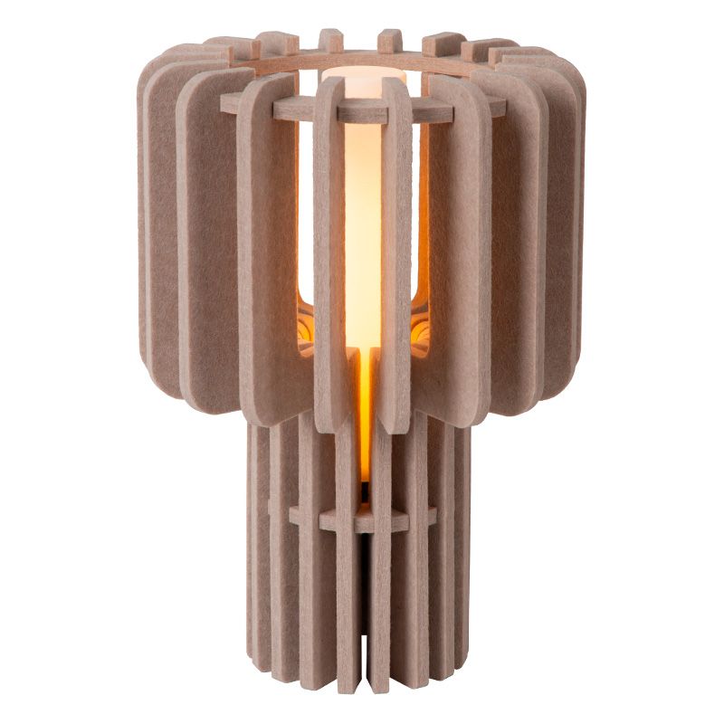 Taupe bordlampe modern, Rollo, med brytare Taupe bordlampe modern, Rollo, med brytare