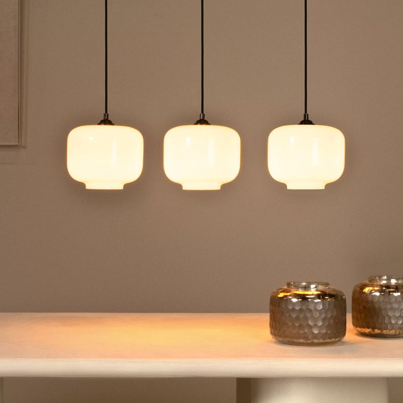 Hvid pendler lampe retro, Medine