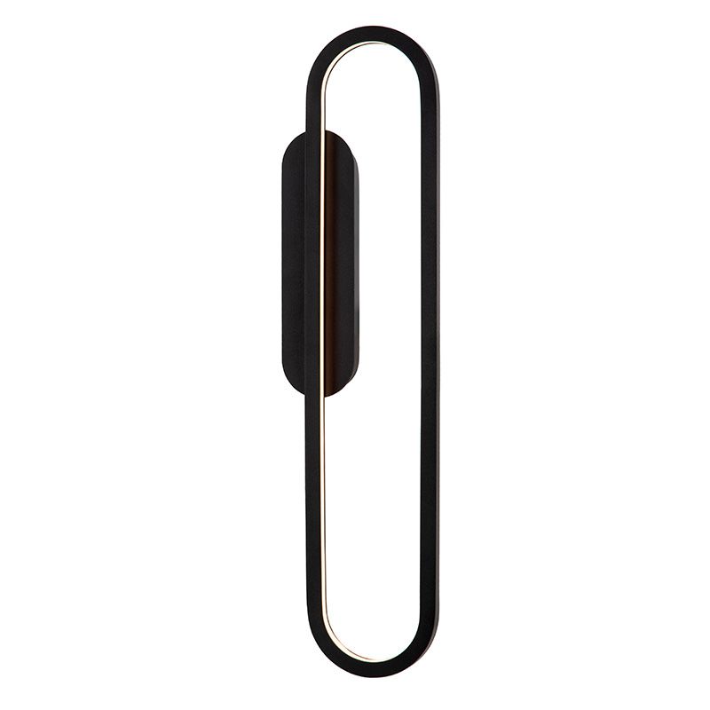 Sort væglampe modern, Thelma, 22W, dim to warm LED