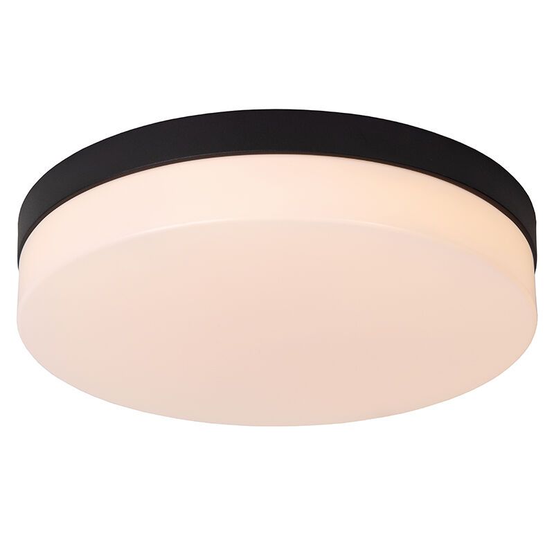 Sort loftlampe badeværelse plast, Biskit, 24W, 2700K LED, IP44 Sort loftlampe badeværelse plast, Biskit, 24W, 2700K LED, IP44