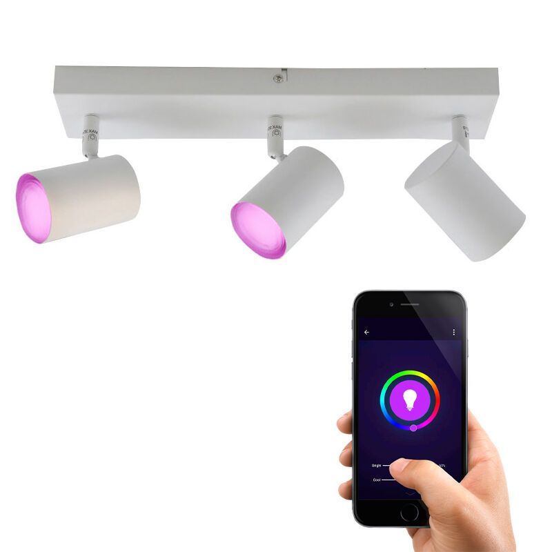 Modern smart loftlampe hvid, Elena, 13,5W, RGBW Modern smart loftlampe hvid, Elena, 13,5W, RGBW