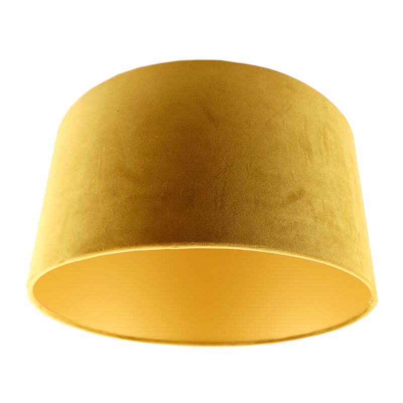 Modern velour lampeskærm gul, Milene