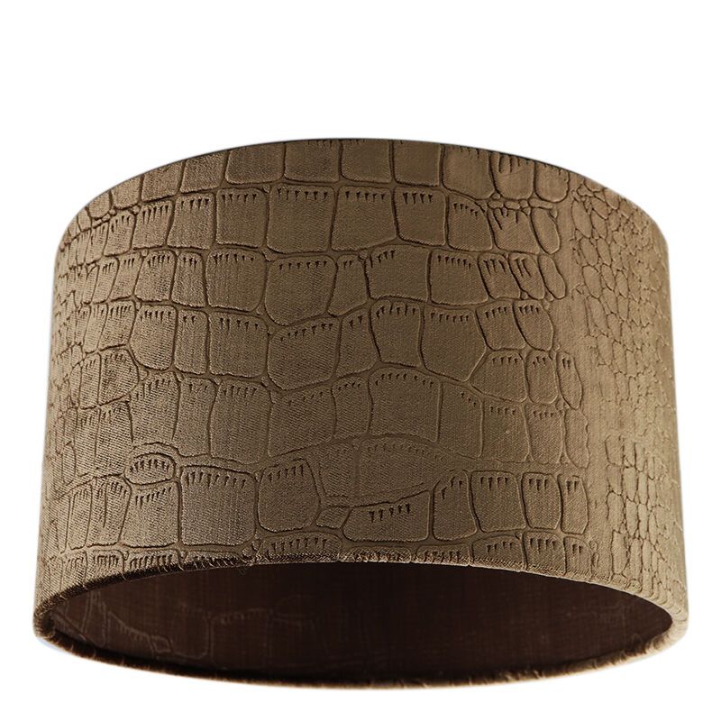 30 cm fløjl lampeskærm brun krokodille stof, Emilius