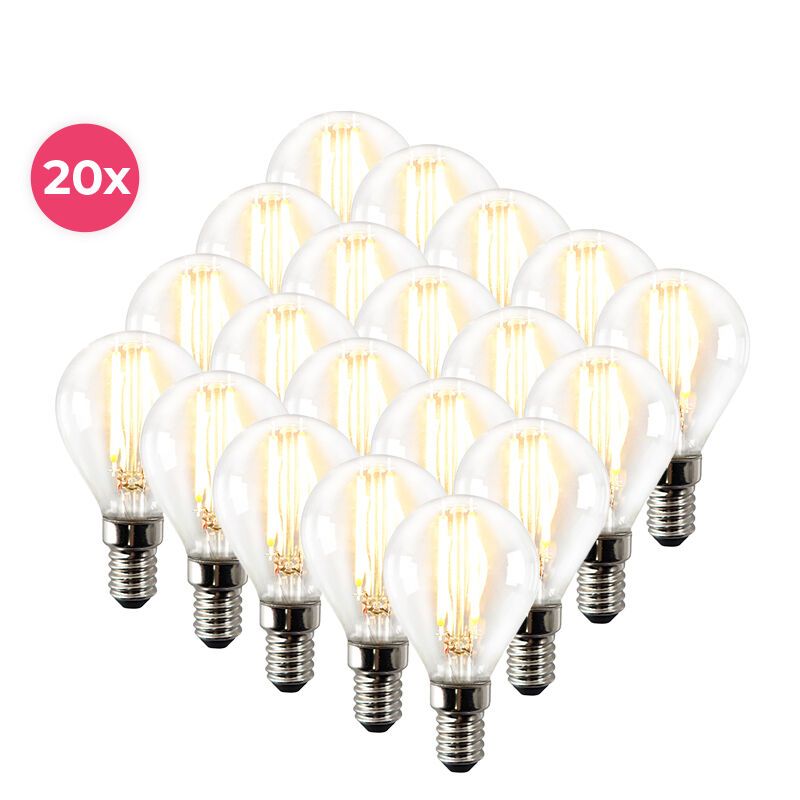 20-pak dæmpbar Sorna E14 LED pære, 2700k, 3,5w 20-pak dæmpbar Sorna E14 LED pære, 2700k, 3,5w
