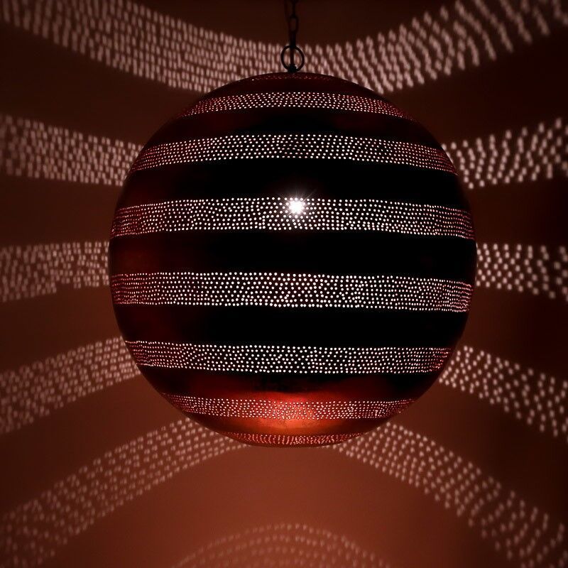 Kobber orientalsk pendler lampe filigran, Nimra Kobber orientalsk pendler lampe filigran, Nimra