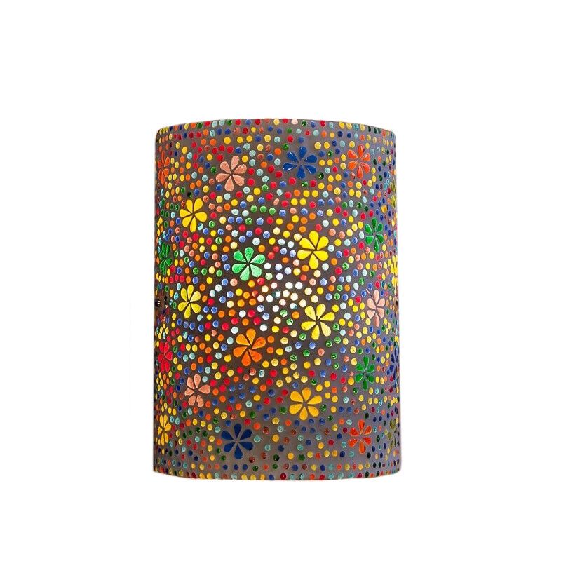 Multi-Farvet orientalsk væglampe mosaik, Mahdia Multi-Farvet orientalsk væglampe mosaik, Mahdia