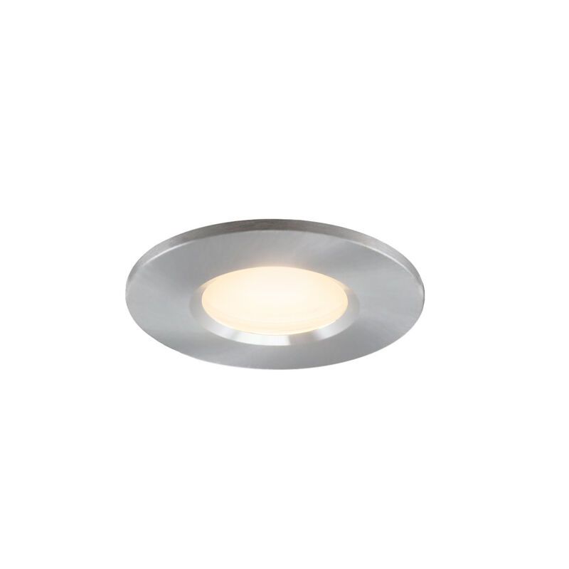Sølv mini indbygningsspot aluminium, Philomena, 1,5W, 2700K LED, IP44