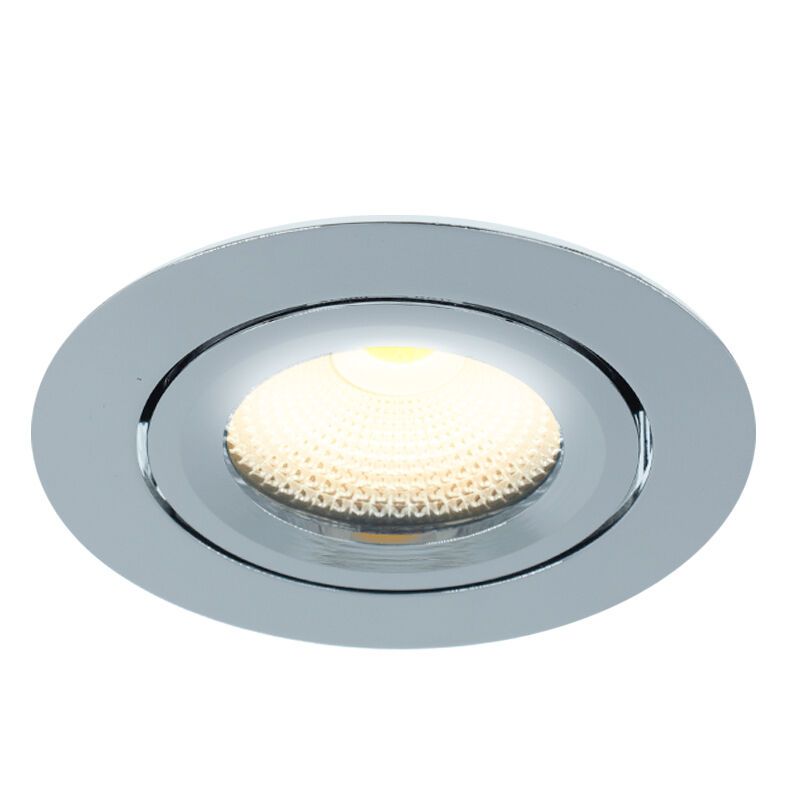 Krom indbygningsspot med 12V driver, Wimke, 5W, 2700K LED, IP44