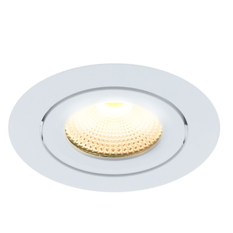 Hvid indbygningsspot aluminium, Wimke, 5W, 2700K LED, IP44 Hvid indbygningsspot aluminium, Wimke, 5W, 2700K LED, IP44