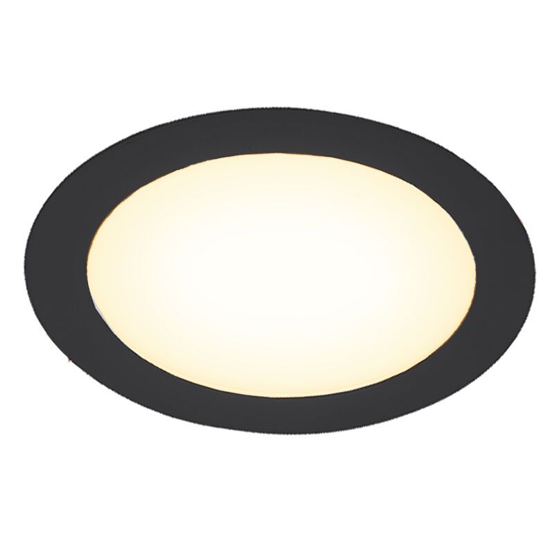 Sort downlight aluminium, Umbriel, 9W, 3000K LED, IP44