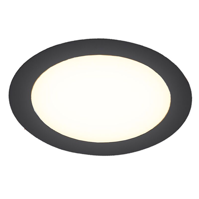 Sort downlight aluminium, Umbriel, 12W, 4000K LED, IP44