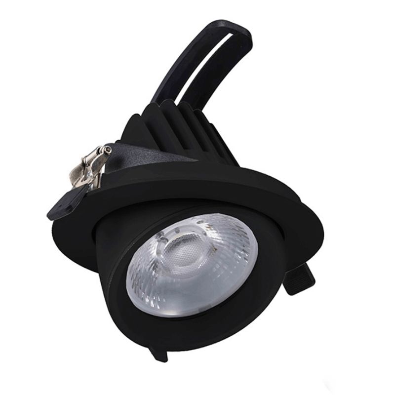 Sort downlight aluminium, Shanaya, 30W, white switch LED
