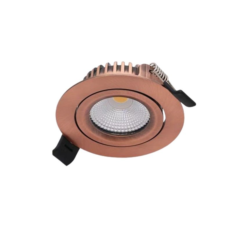 Kobber downlight aluminium, Wimke, 5W, dim to warm LED, IP44