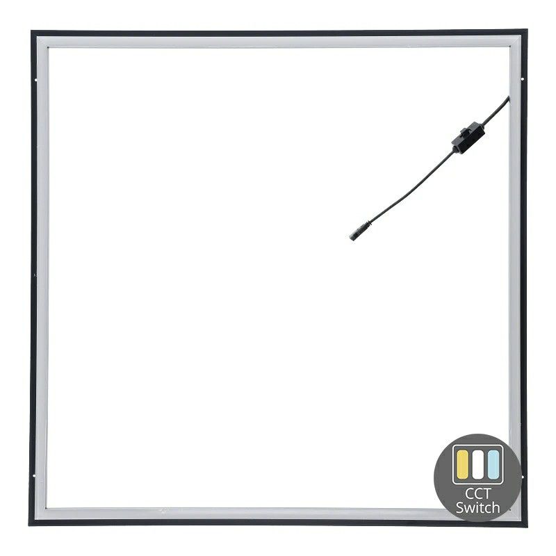 LED rammepanel 60x60 - 37W - hvid afbryder - UGR<21 - kantbelysning