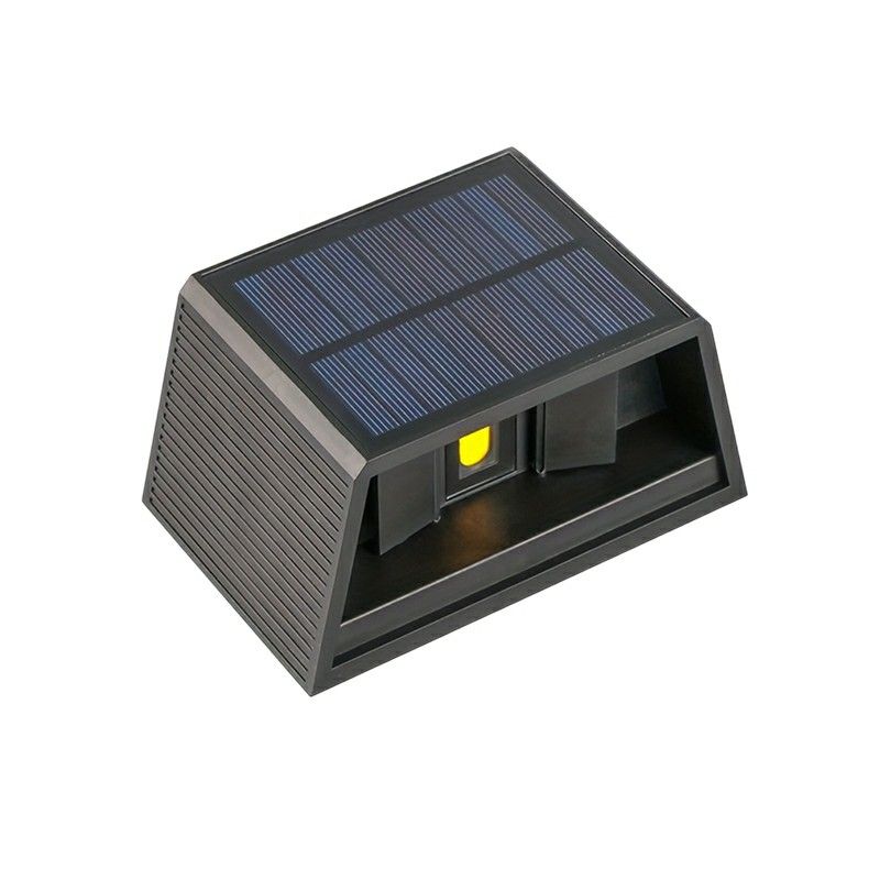 Sort udendørs væglampe solcelle plast, Shira, 3W, 2700K LED, IP65 Sort udendørs væglampe solcelle plast, Shira, 3W, 2700K LED, IP65