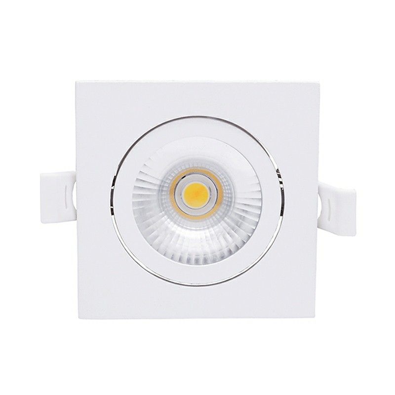Hvid downlight aluminium, Loura, 6W, white switch LED, IP65