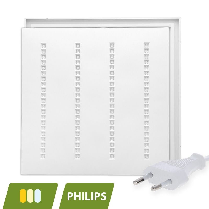 Louvre LED panel 60x60 - 30W - hvid afbryder - UGR <16