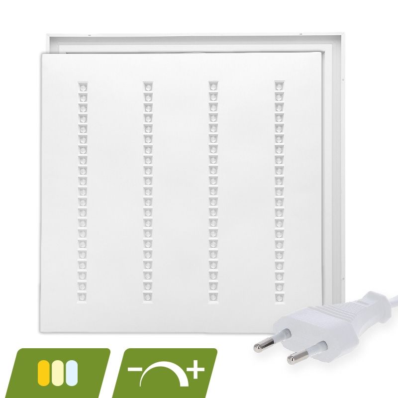 Louvre LED panel 60x60 - 30W - hvid kontakt - dæmpbar - UGR <16 Louvre LED panel 60x60 - 30W - hvid kontakt - dæmpbar - UGR <16