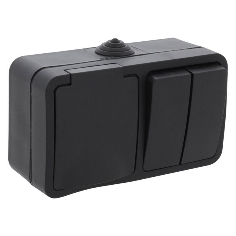 Q-Link Kombinationsstikdåse og kontakt, Stænksikker serie Beskyttelsesjord