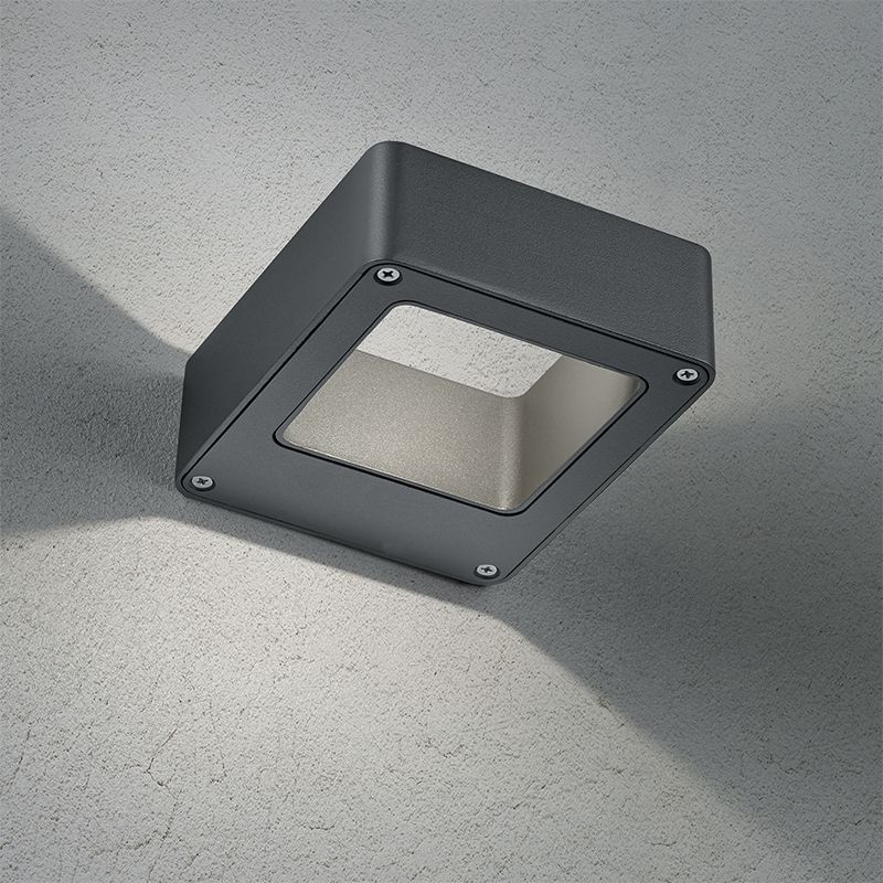 Antracit udendørslampe modern, Norton, 4,5W, 3000K LED, IP54