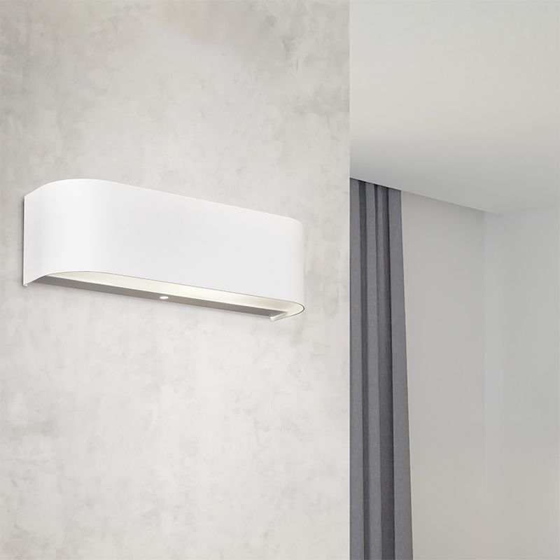 Hvid up down væglampe glas, Tomaso, 3,1W, 3000K LED