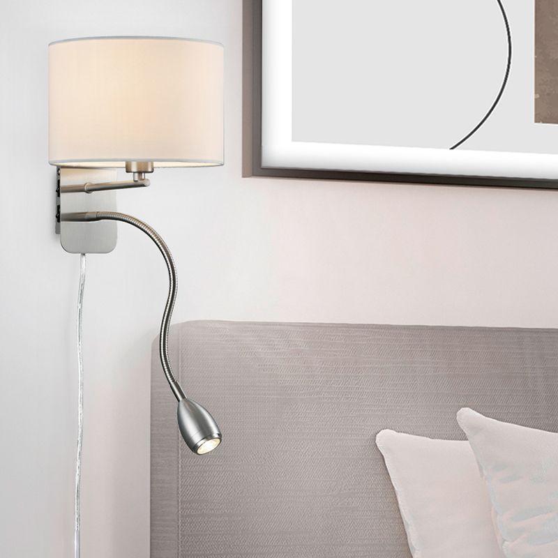 Nikkel væglampe metal, Ledbury, med brytare