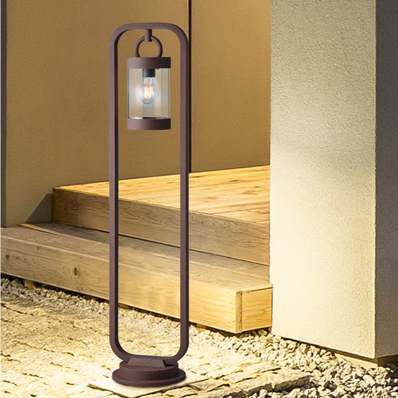 Rustfarvet udendørslampe gulvlampe med skumringssensor modern, Sambesi, IP44