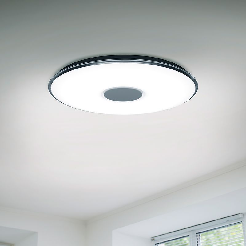 Hvid plafond metal, Vibol, 45W, 3000K LED, med fjärrkontroll
