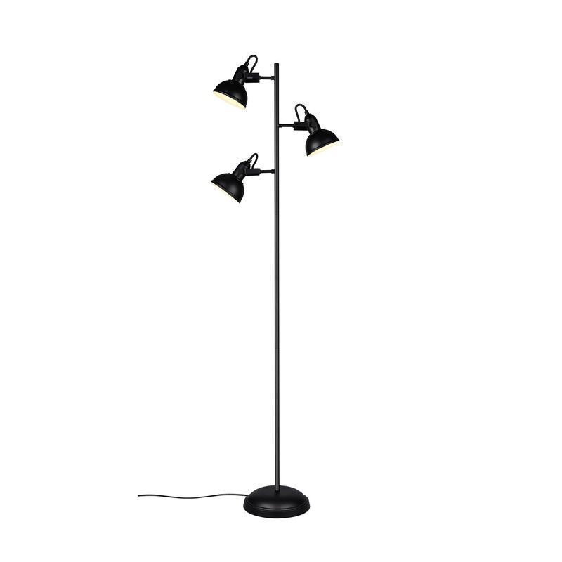 Sort gulv lampe industri, Kibek, med brytare Sort gulv lampe industri, Kibek, med brytare