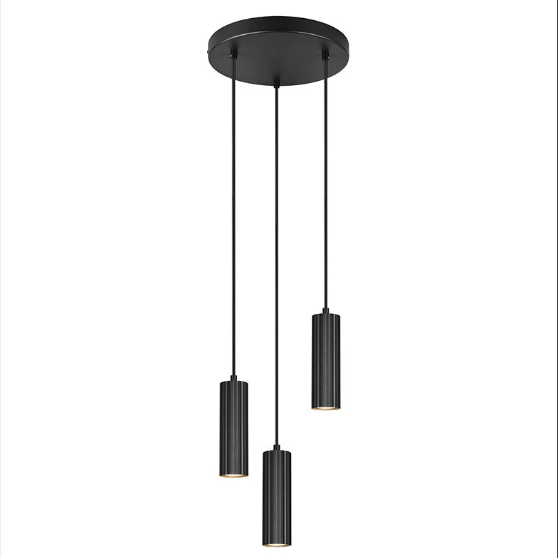 Sort pendler lampe modern, Sieb